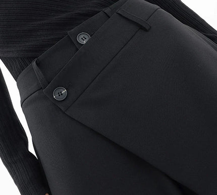 Leja - layered button wide leg pants for women - Novela New York