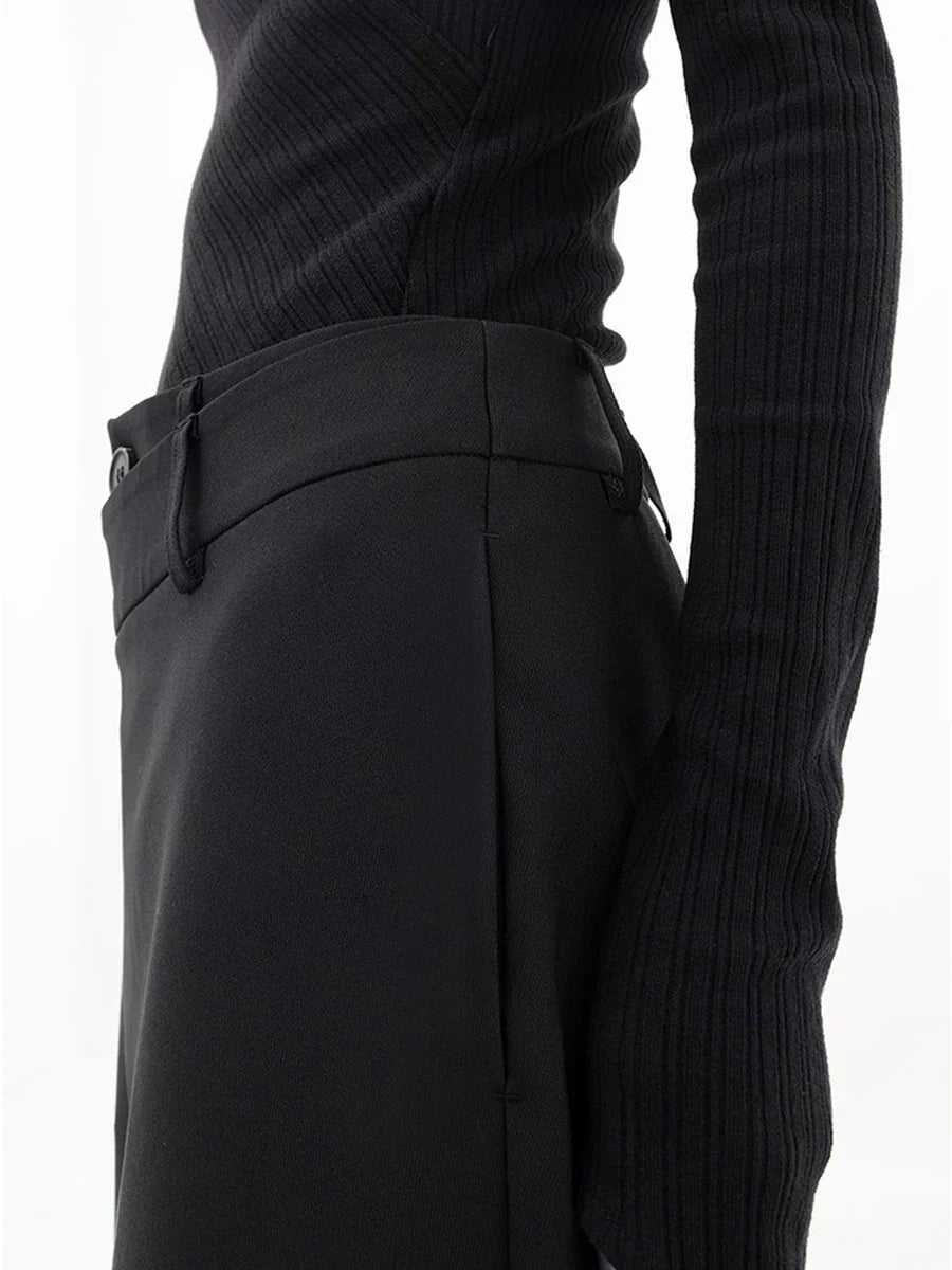 Leja - layered button wide leg pants for women - Novela New York