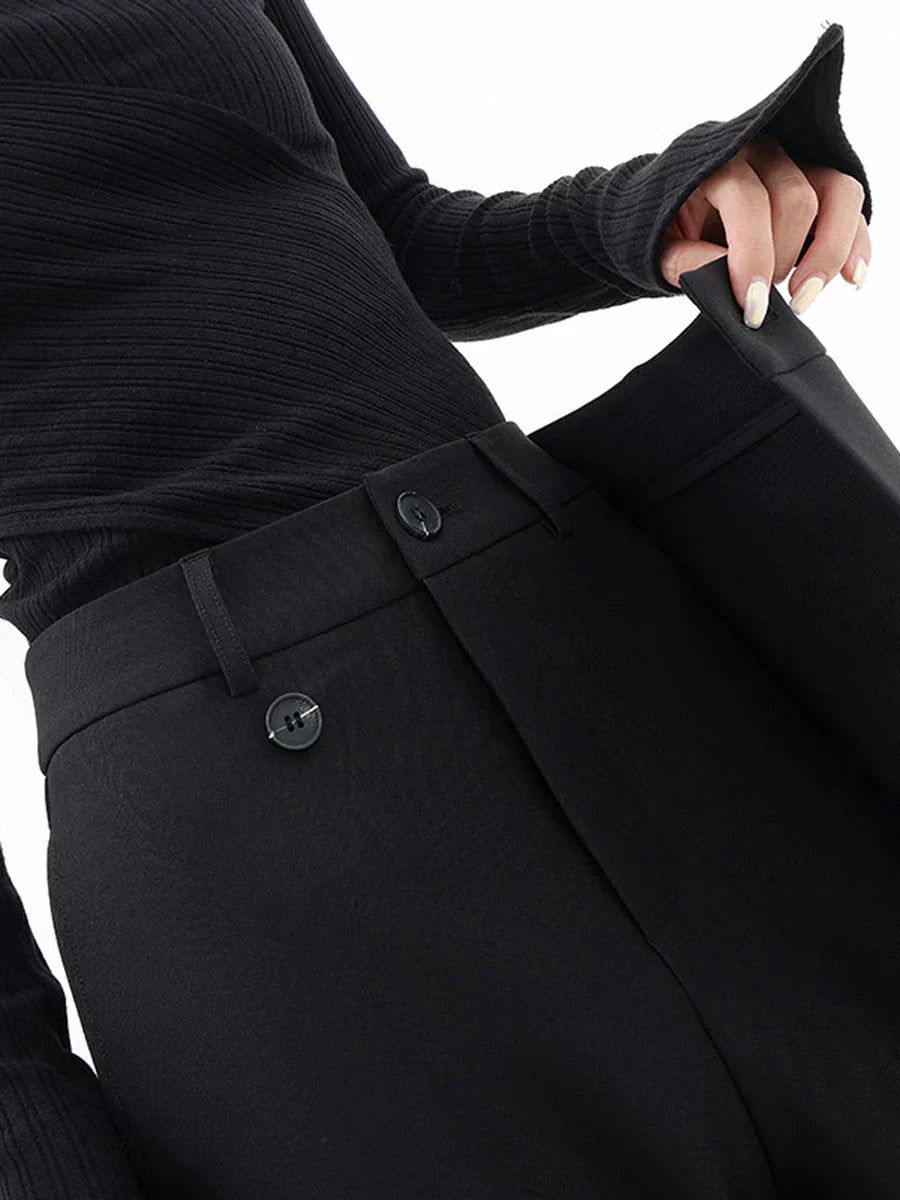 Leja - layered button wide leg pants for women - Novela New York