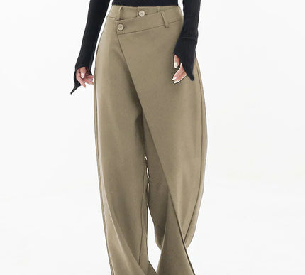 Leja - layered button wide leg pants for women - Novela New York