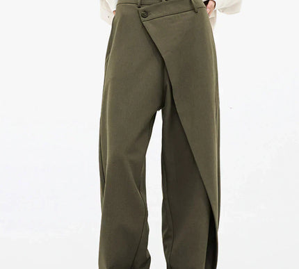 Leja - layered button wide leg pants for women - Novela New York