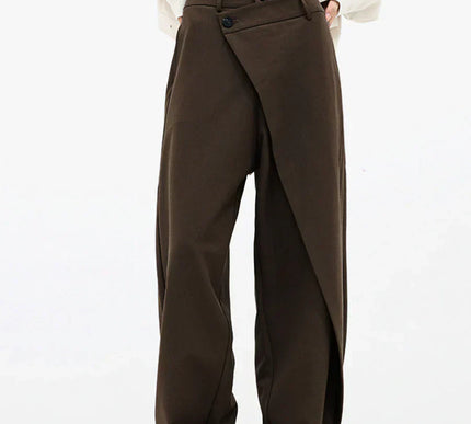 Leja - layered button wide leg pants for women - Novela New York