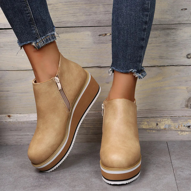 Auria - Platform Leather Shoes - Novela New York