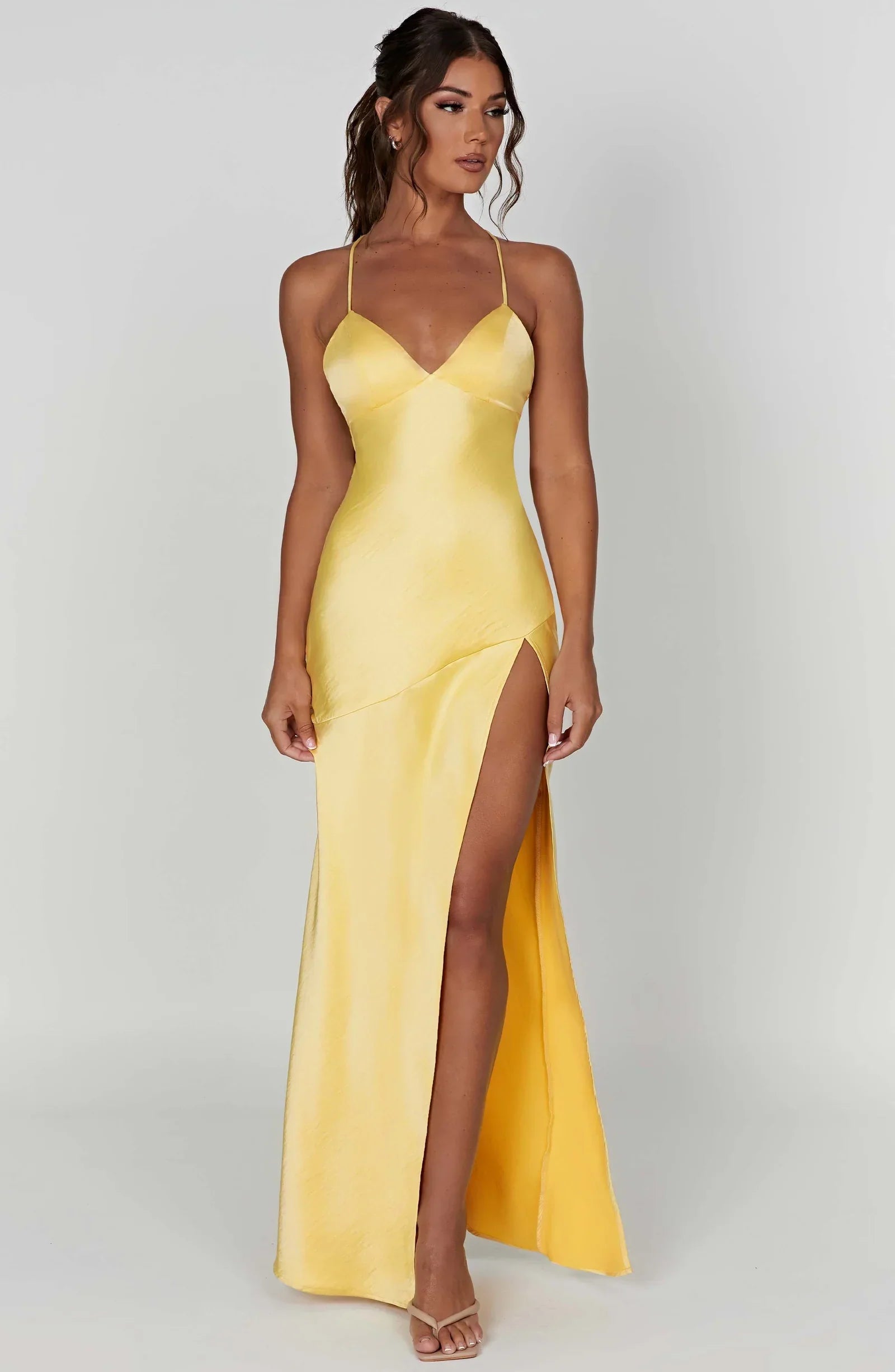 Keyleigh | maxi slit dress - Novela New York