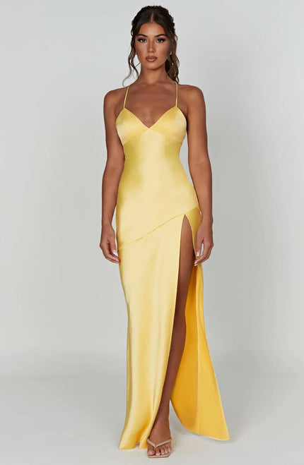 Keyleigh | maxi slit dress - Novela New York