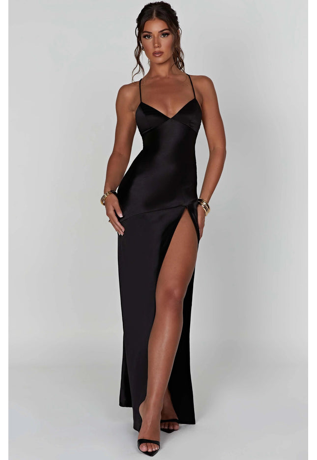 Keyleigh | maxi slit dress - Novela New York