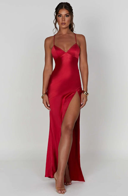 Keyleigh | maxi slit dress - Novela New York