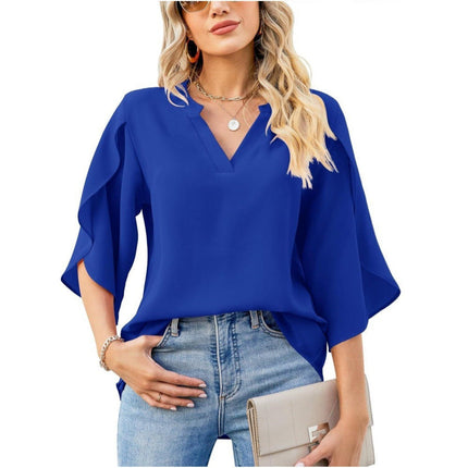 Leni™ | Elegant V-Neck Top - Novela New York
