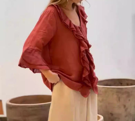 Cherry™ | Stylish Ruffled Blouse - Novela New York