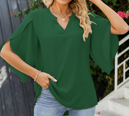 Leni™ | Elegant V-Neck Top - Novela New York