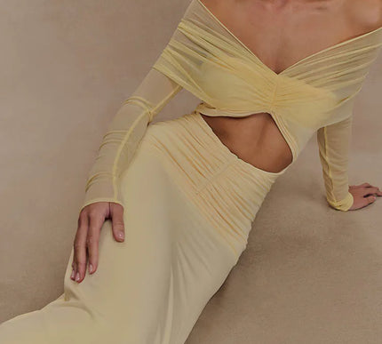 Aylin | Off-Shoulder Dress & Sculpting Detail - Novela New York