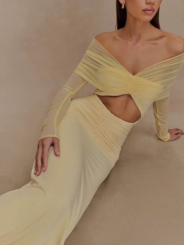 Aylin | Off-Shoulder Dress & Sculpting Detail - Novela New York