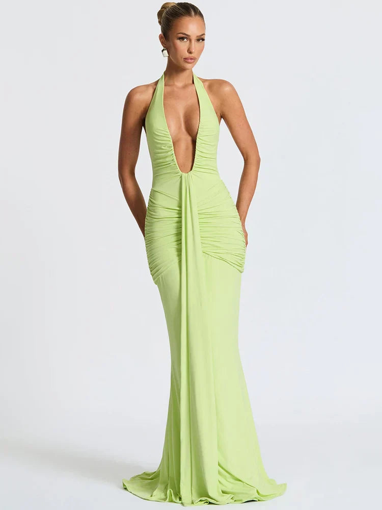 Riva | Deep V-Neck & Dazzling Drop - Novela New York