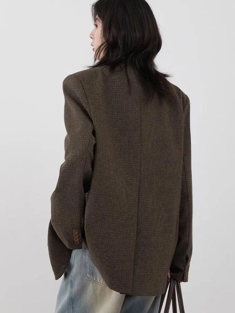 Women’s Mid-Length Plaid Blazer - Novela New York