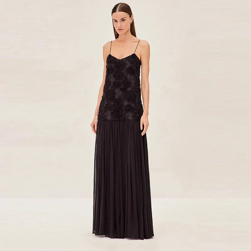 Liora | Black Dress & Floral Grace - Novela New York