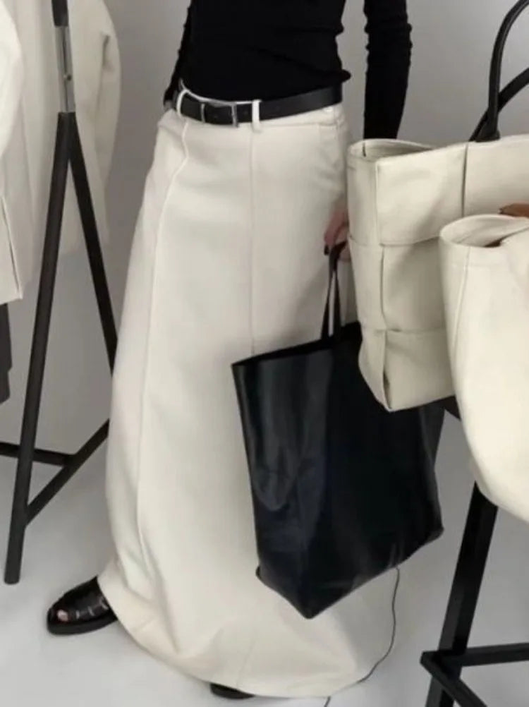 High-Waist H-Line Long Skirt - Novela New York