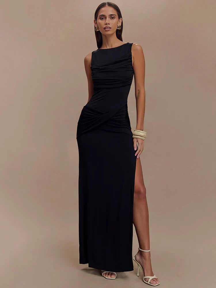Maeva | Draped Elegance Dress - Novela New York