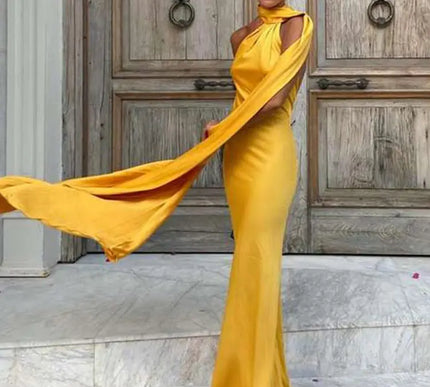 Amaya | Draped Dress & Solar Charisma - Novela New York
