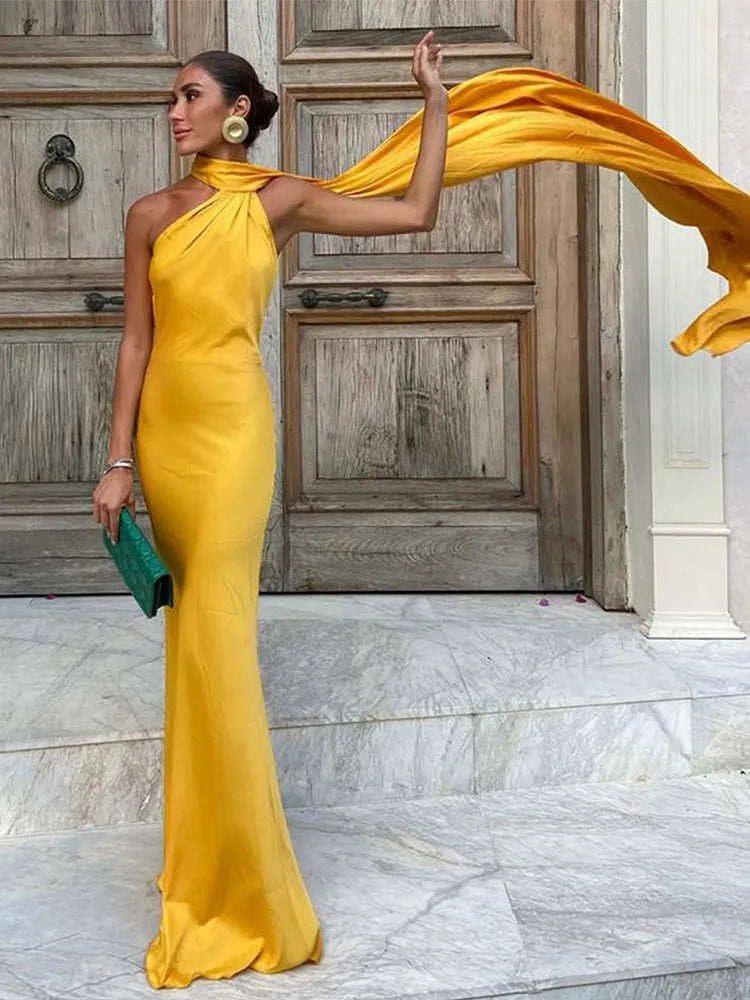 Amaya | Draped Dress & Solar Charisma - Novela New York