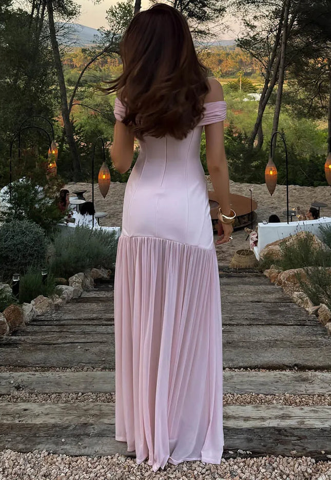 Selena | Off-Shoulder Draped Royal Dress - Novela New York