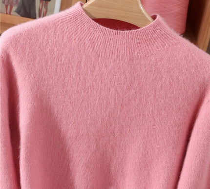 Alcina - Mink Cashmere Semi-turtle Neck - Novela New York