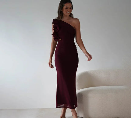 Liora | Asymmetrical Floral Dress & Sculpting Appeal - Novela New York