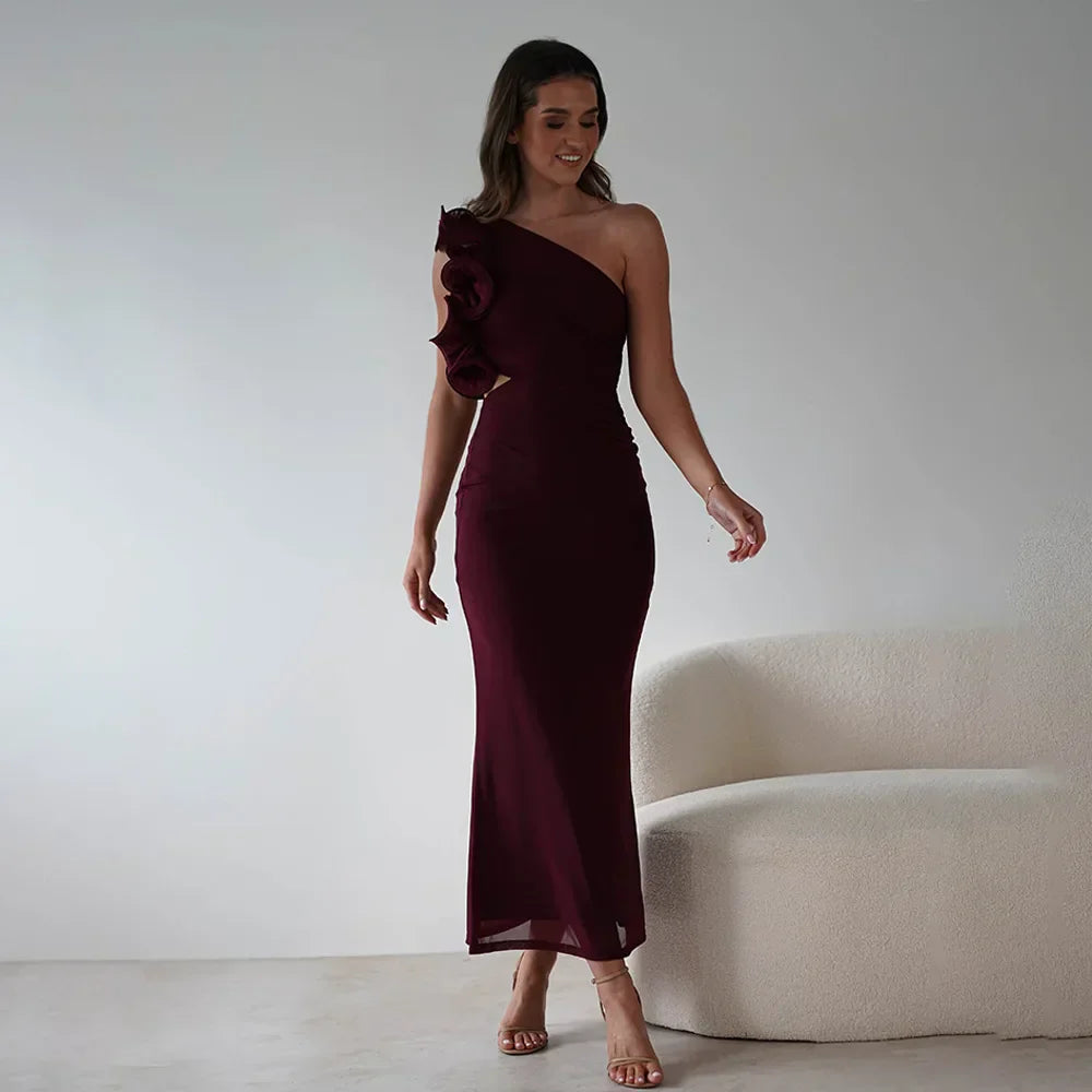 Liora | Asymmetrical Floral Dress & Sculpting Appeal - Novela New York