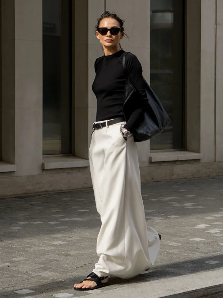 High-Waist H-Line Long Skirt - Novela New York