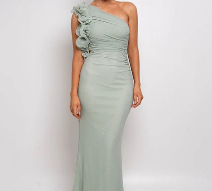 Liora | Asymmetrical Floral Dress & Sculpting Appeal - Novela New York