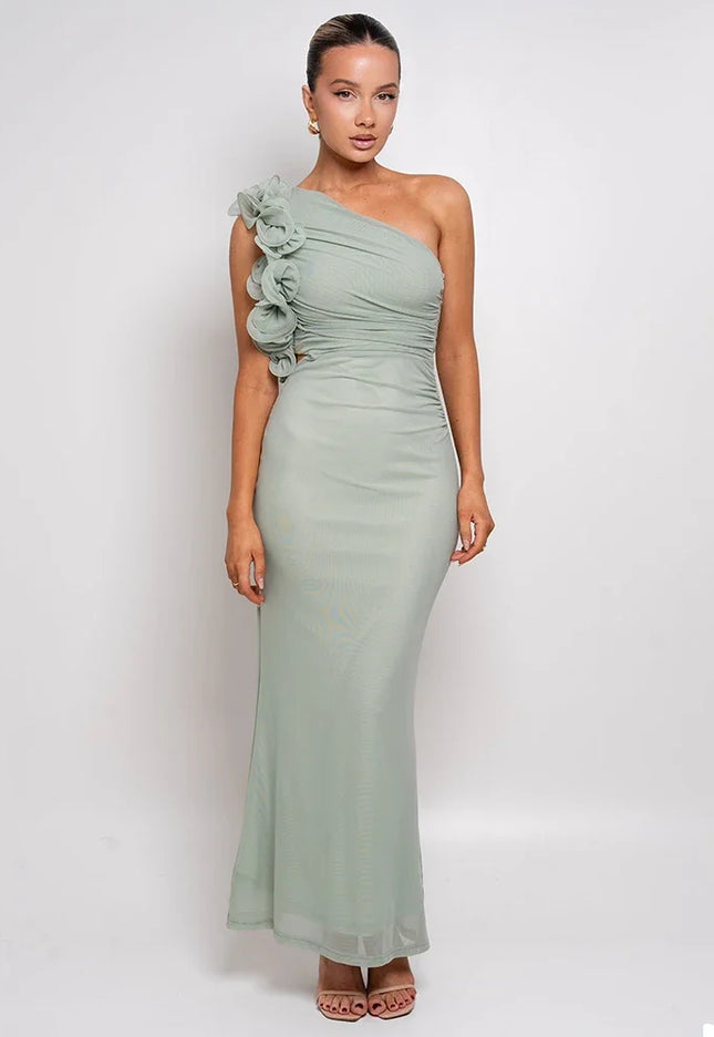 Liora | Asymmetrical Floral Dress & Sculpting Appeal - Novela New York