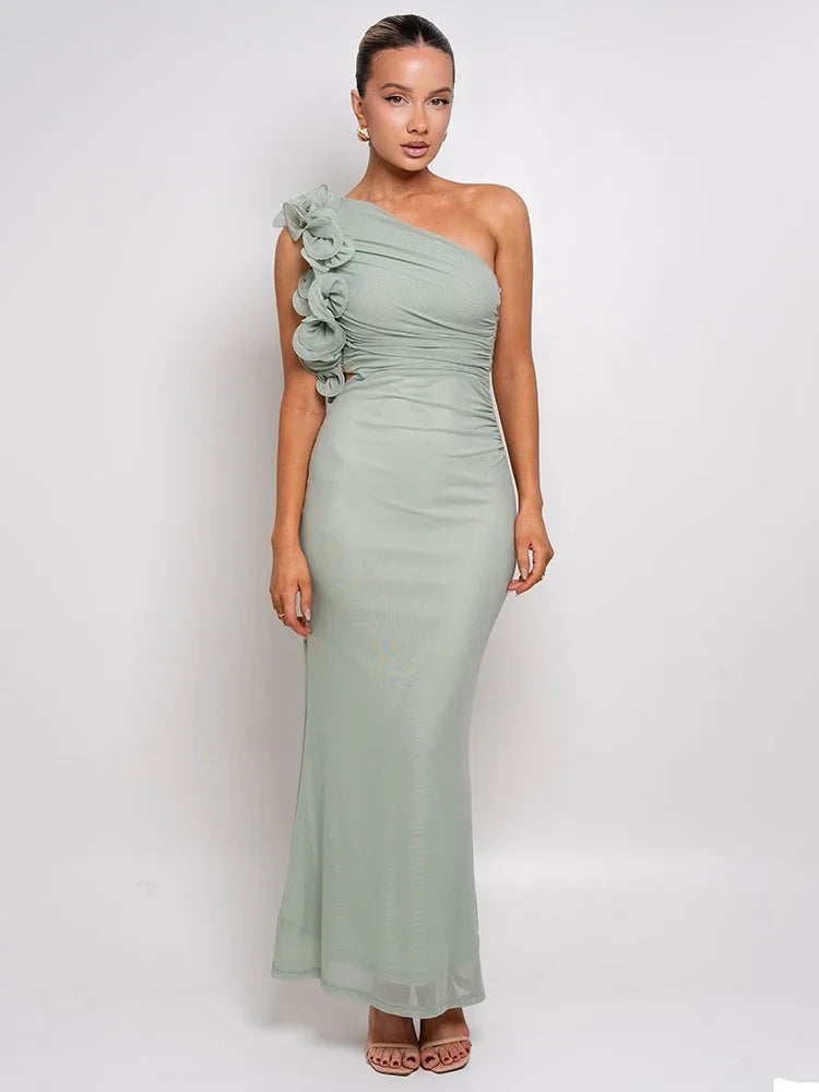 Liora | Asymmetrical Floral Dress & Sculpting Appeal - Novela New York
