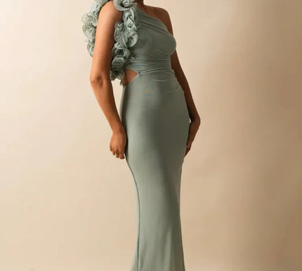 Liora | Asymmetrical Floral Dress & Sculpting Appeal - Novela New York