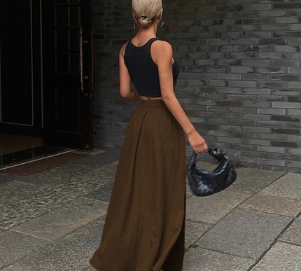 High-Waist Fishtail Mini Skirt - Novela New York