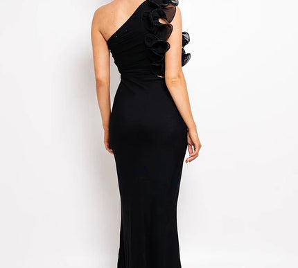 Liora | Asymmetrical Floral Dress & Sculpting Appeal - Novela New York
