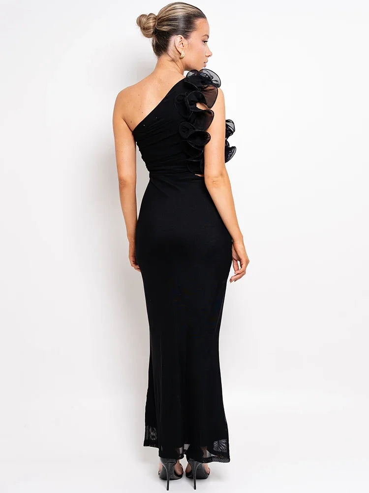 Liora | Asymmetrical Floral Dress & Sculpting Appeal - Novela New York