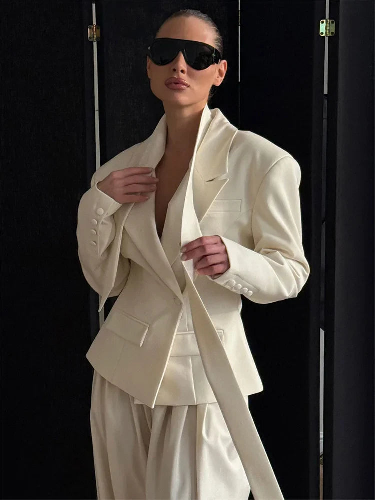 Women’s V-Neck Lace-Up Jacket - Novela New York