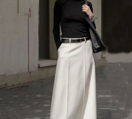 High-Waist H-Line Long Skirt - Novela New York