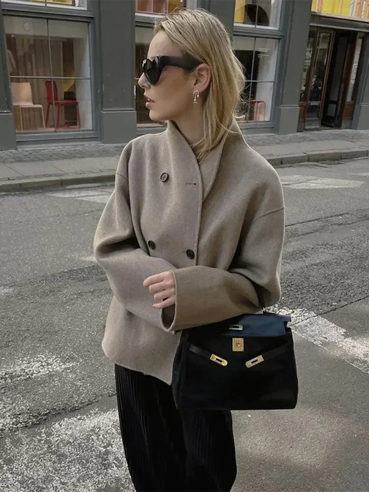 Women’s Double-Breasted Short Coat - Novela New York