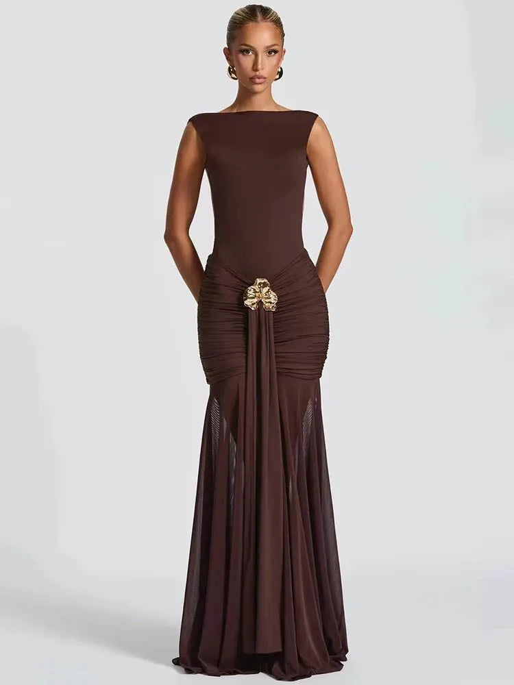 Selma | Sculpted Mermaid Gown - Novela New York