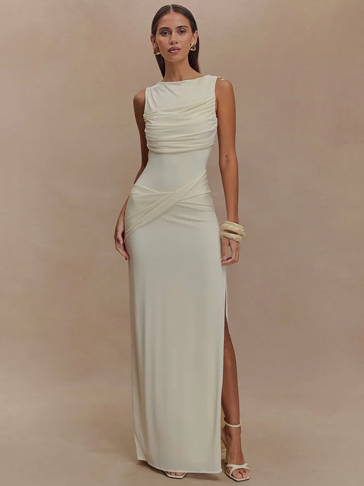 Maeva | Draped Elegance Dress - Novela New York