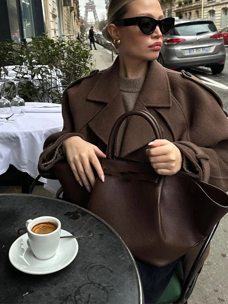 Women’s Short Double-Breasted Coat - Novela New York