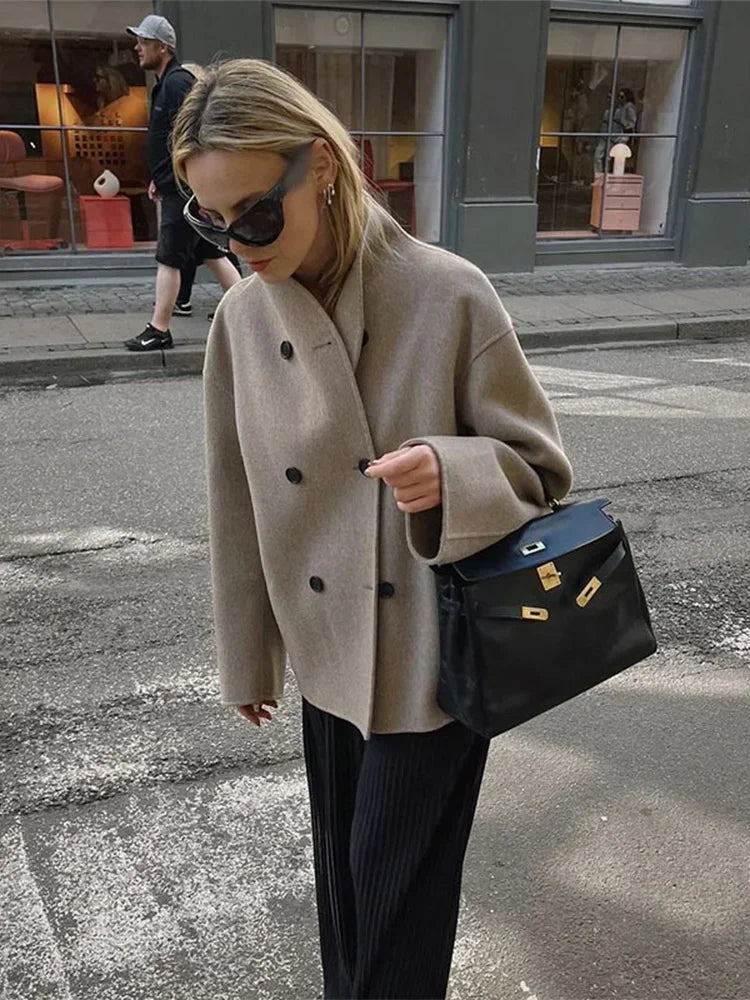 Women’s Double-Breasted Short Coat - Novela New York