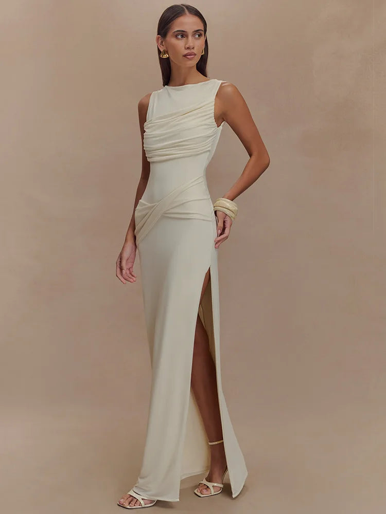 Maeva | Draped Elegance Dress - Novela New York