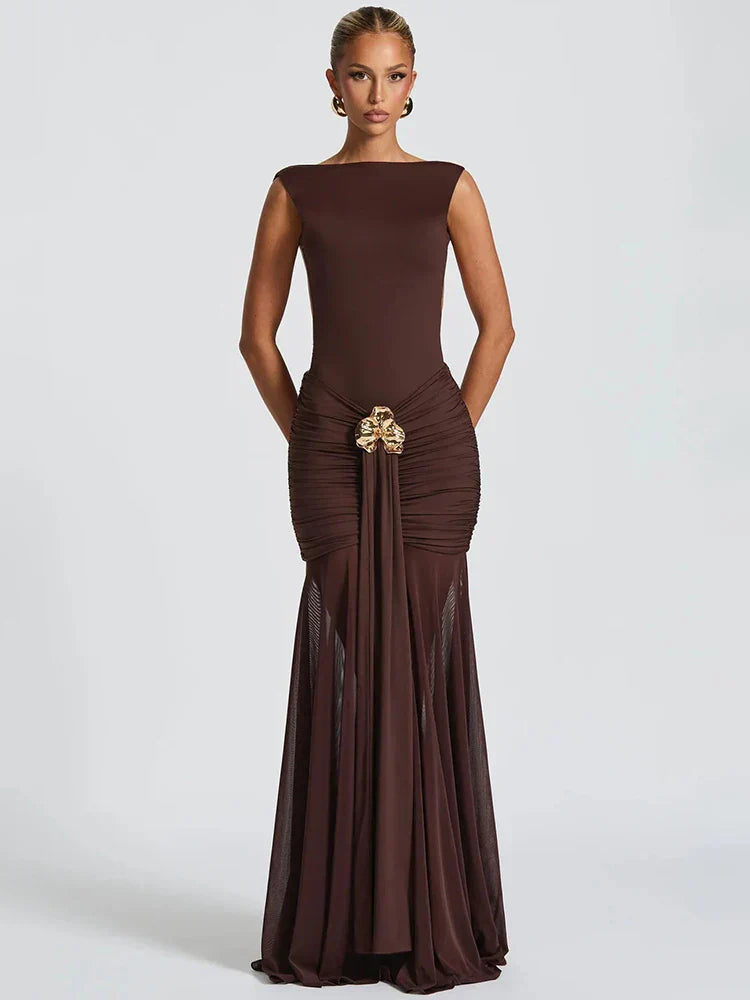 Selma | Sculpted Mermaid Gown - Novela New York