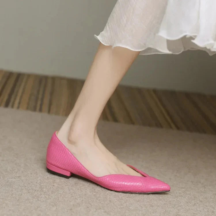 Milara - Pointed Leather Flats - Novela New York