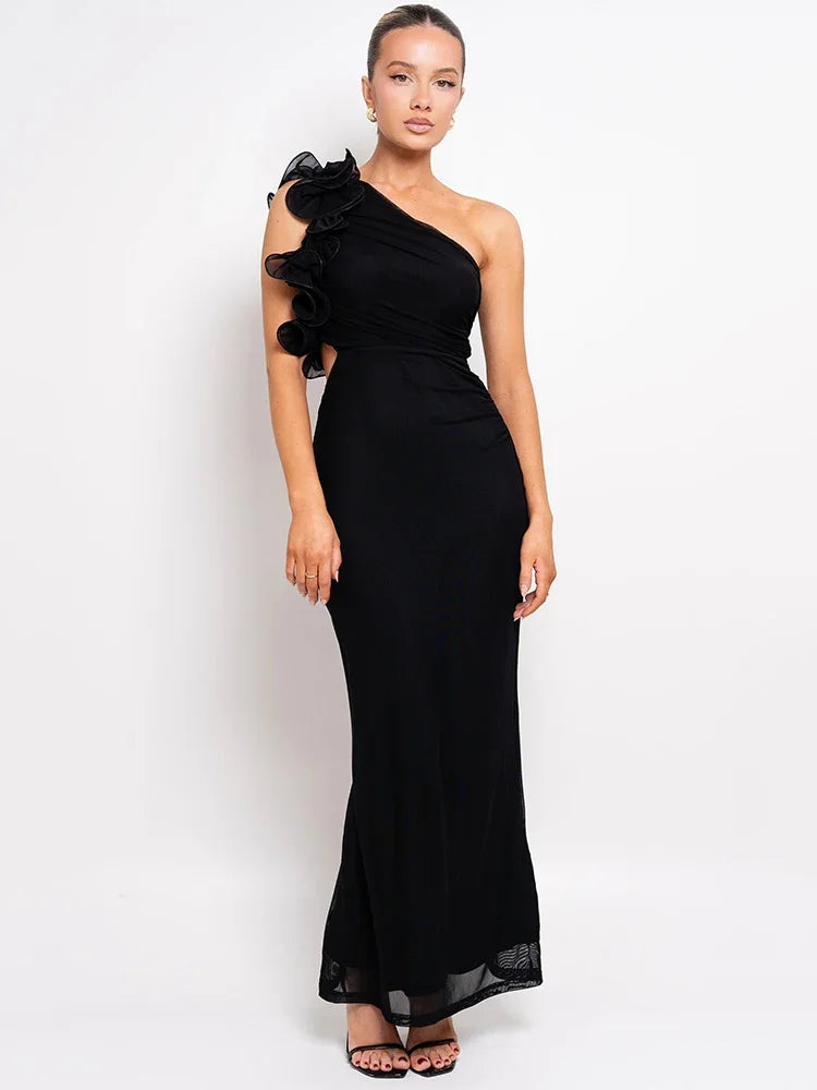 Liora | Asymmetrical Floral Dress & Sculpting Appeal - Novela New York