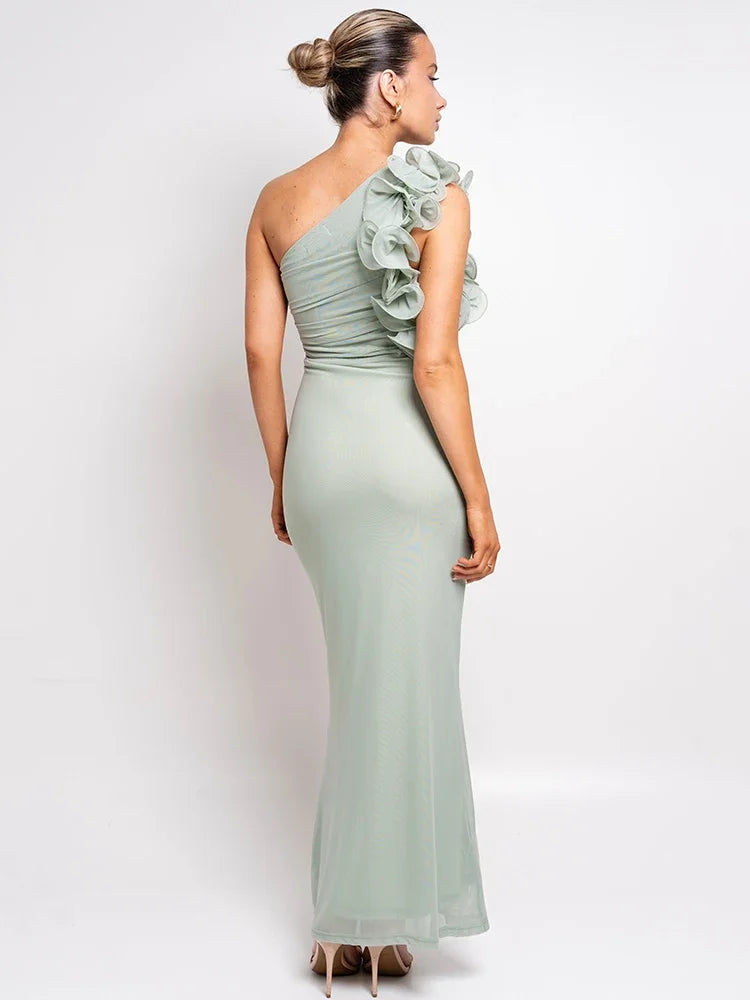 Liora | Asymmetrical Floral Dress & Sculpting Appeal - Novela New York
