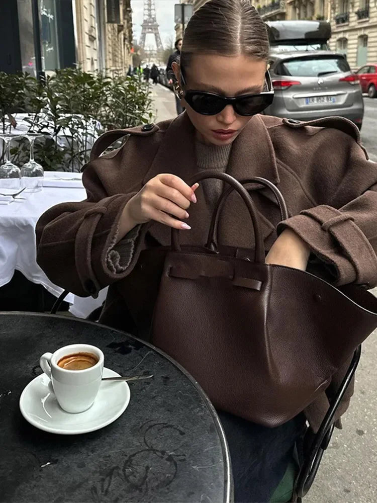 Women’s Short Double-Breasted Coat - Novela New York