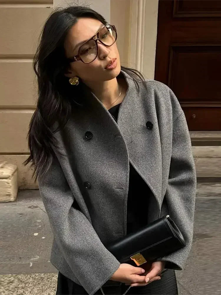 Women’s Double-Breasted Short Coat - Novela New York