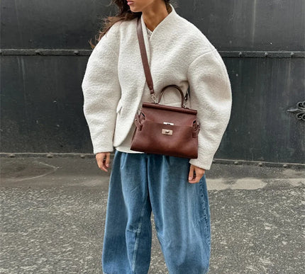 Women’s White Knit Jacket - Novela New York